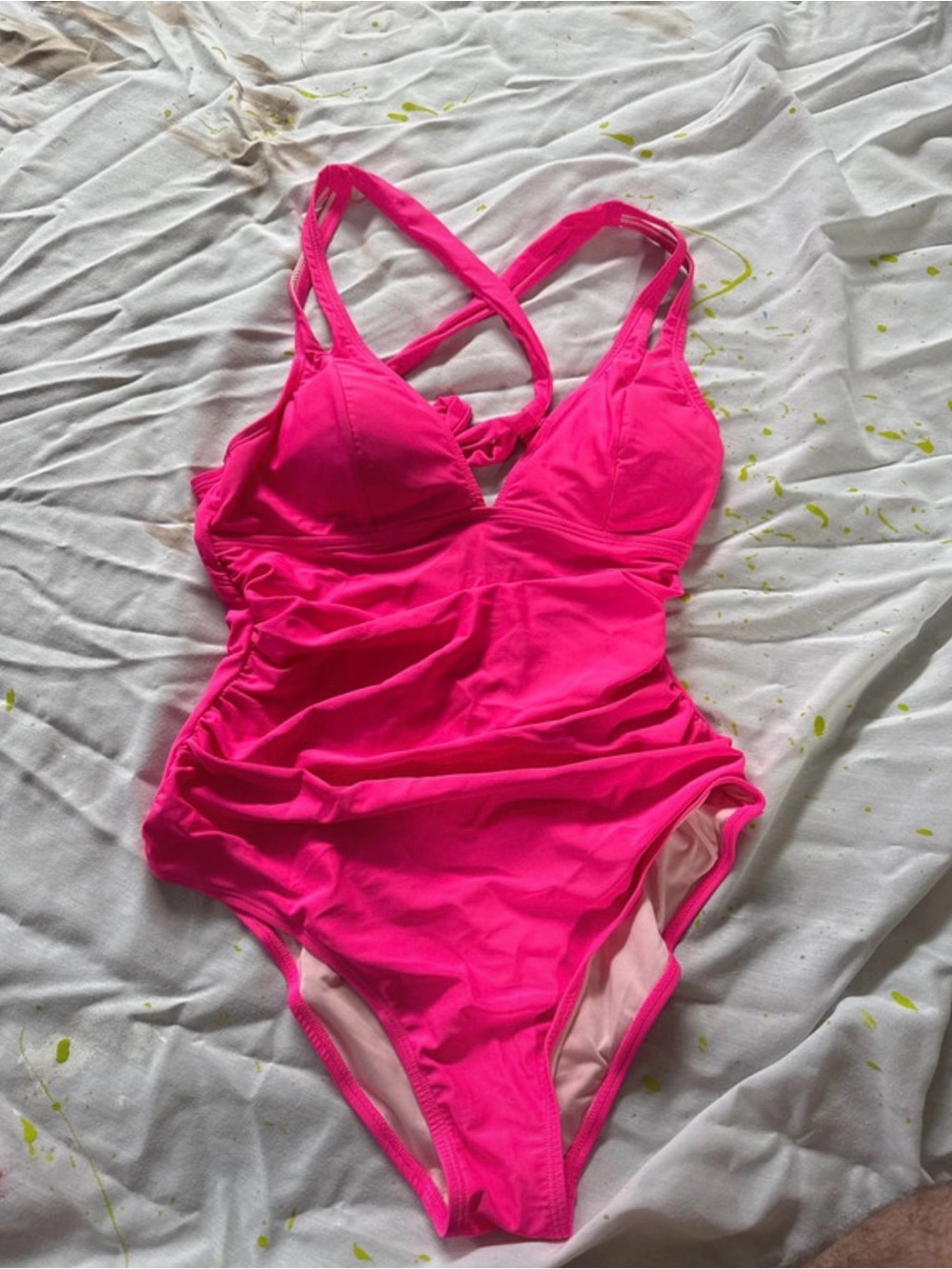 Medium Cupshe Hot Pink One-Piece Swimsuit